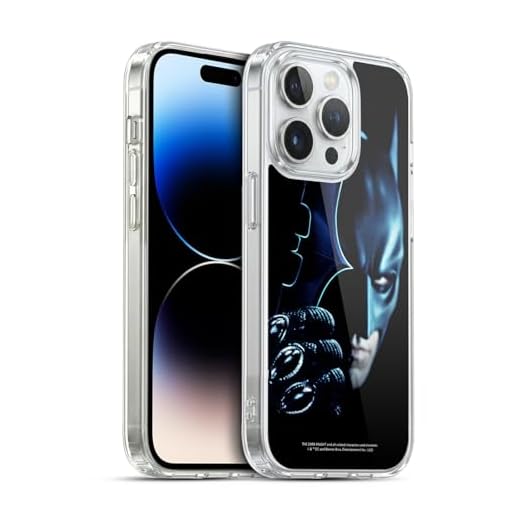 Head Case Designs Officially Licensed The Dark Knight Batman Batarang Key Art Gel Case [Military Grade Protection] Compatible with Apple iPhone 13 Pro and Compatible with MagSafe
