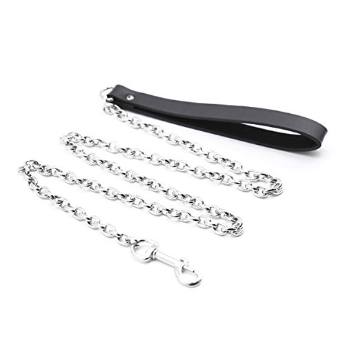 Rapidly Leder Halsband Mit Ring Der O - Erwachsene Sex Spielzeug, Punk Choker, Einstellbar Mit Leine (Schwarz)