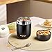 16OZ Food Thermos for Hot Food, Airtight Insulated Food Jar for Adult & Kids, Stainless Steel Vacuum Soup Thermos Lunch Container, Kids Lunch Thermos with Spoon, School, Office, Picnic, Outdoor, Black