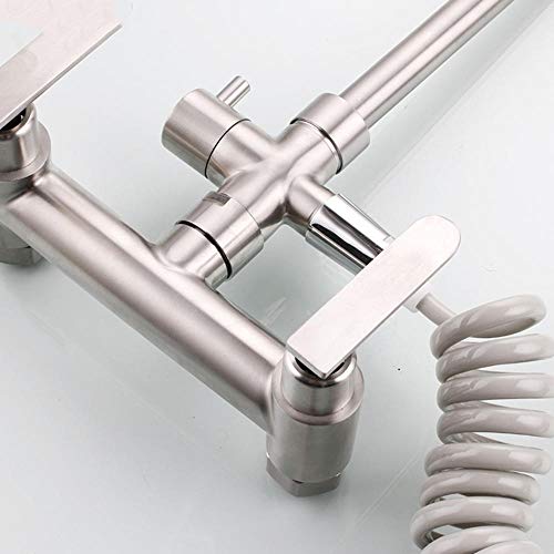 Mitigeur cuisine mural avec douchette spray jet orientable - 2