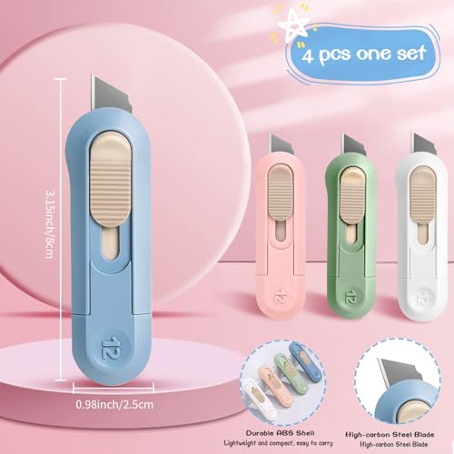 Image of 20 PSC Box Cutter,Retractable Box Opener, Package Opener, Easy Slide Retractable Cute Utility Knife For Opening Daily Express Boxes, Envelopes, Packages, Paper tapes and more (20 PSC Box Cutter)