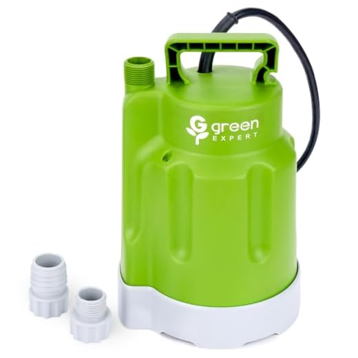 Green Expert 1/4HP Submersible Utility Pump High Flow 1800GPH for Quickly Water Removal Household DIY Drainage Pump Suit to Garden Hoses 25ft Long Cord Easy Installation 203618