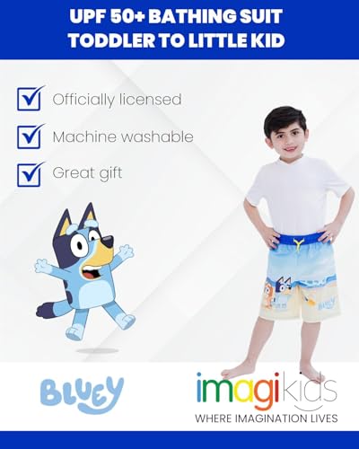 Bluey Bingo UPF 50+ Swim Trunks Bathing Suit Toddler to Little Kid Sizes (2T - 7-8)2