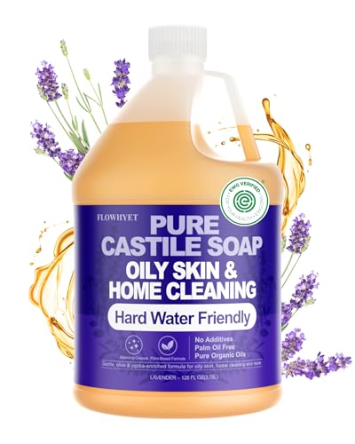 EWG Verified 1 Gallon Pure Castile Soap Liquid Lavender Refill Oily Skin
