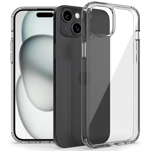 Image of KAPAVER Hybrid Crystal Clear Back Cover Case for iPhone 14 Plus | Protective Shockproof Hard PC Soft Flexible TPU Cover