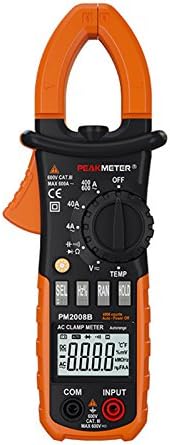 Digital Clamp Multimeter Multifunctional Resistance Capacitance Frequency Duty Cycle Voltage Current Tester, Display: 4000 Counts, 4V/40V/400V/600V