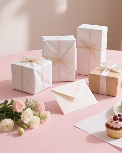 120 Blatt Seidenpapier, Geschenkverpackung Seidenpapier, 70 x 50 cm weißes Verpackungspapier für Weihnachten Geschenkpapier Füller Blumen Kunsthandwerk Geburtstag Hochzeitsdeko, Transparentpapier