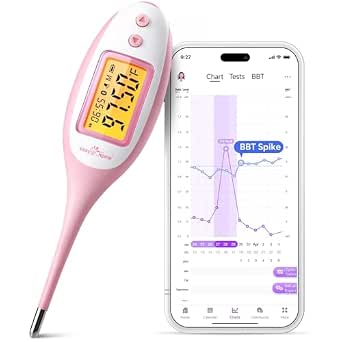 easy@Home Bluetooth Basal Body Thermometer for Adults - Fertility Tracker
