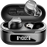 TOZO NC9 Hybrid Active Noise Cancelling Earbuds for Travel Work Calls, 45dB ANC Wireless Earbuds, 6-Mic ENC for Clear Calls, Deep Bass 60H Playtime IPX8 Bluetooth 5.3 Ear Buds with App for Custom EQ