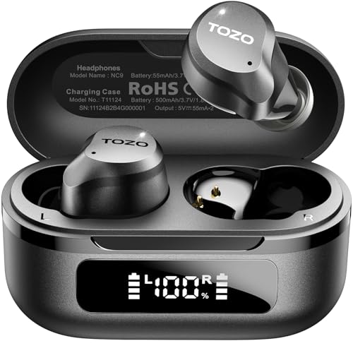 TOZO NC9 Hybrid Active Noise Cancelling Wireless...
