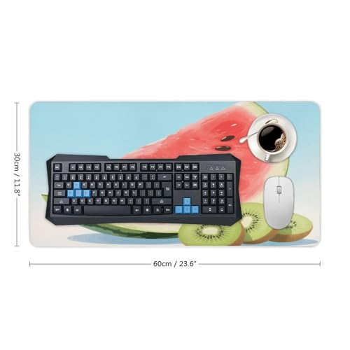 Desk Pad Protector 24x12 Inch Extended Watermelon Kiwi Fruit Mouse Mat miniatura 2