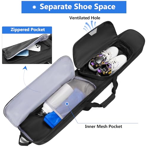 image for DSLEAF Lacrosse Stick Bag Holds Up to 2 Sticks, Padded Lacrosse Equipm