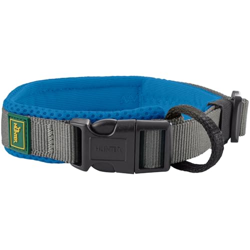 Hunter Halsband Maldon, Farbe: blau, atmungsaktives Mesh, Robustes Nylon, lautlos & allergikerfreundlich, Zugentlastung, integriertes Adresslabel, besonders leicht, Größe: M
