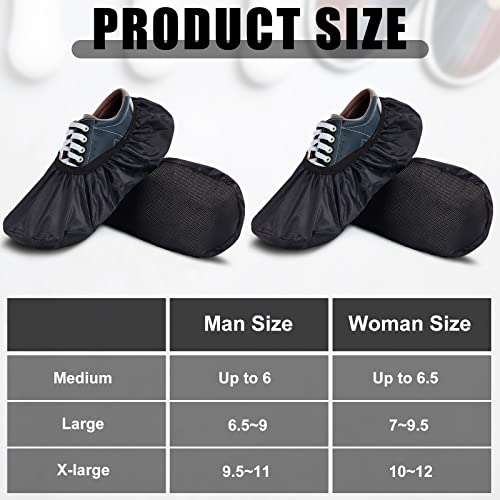 SATINIOR 4 Pcs Black Bowling Shoe Covers l Non-Slip Bowling Shoe Covers Protector Accessories Modern Sports Supplies for Men Women Adult2