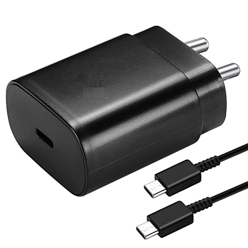 Image of Original 25 Watt Superfast Charger for Samsung M50 / M51 / M51s / A2 / M10s / M40 / A51- Black