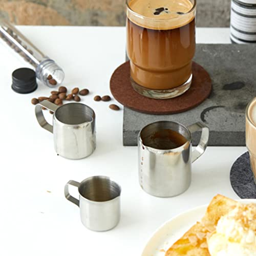 Xícara de espumante de leite de café: Jarra vaporizante 2 peças de aço inoxidável cappuccino latte A