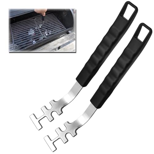 ULMDUEAEE 2 Stück Grillrostheber 27.5cm - Universal Grillwerkzeug für Gusseisen- und Edelstahlroste, BBQ Utensil für BBQ und Camping