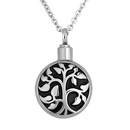 CharmSStory Family Tree of Life Urn Necklace Cremation Keepsake Memorial Ashes Pendant Necklaces