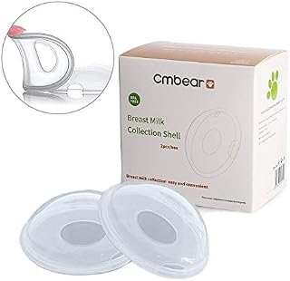 Angzhili 2 Pcs Reusable Breast Milk Collection Shells Breast Shells Nursing Cup Soft Milk Saver Flexible Anti-Overfill Breast Pad for Breastfeeding, Collect & Save Breastmilk