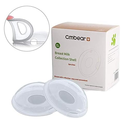 Angzhili 2 Pcs Reusable Breast Milk Collection Shells Breast Shells Nursing Cup Soft Milk Saver Flexible Anti-Overfill Breast Pad for Breastfeeding, Collect & Save Breastmilk Cover