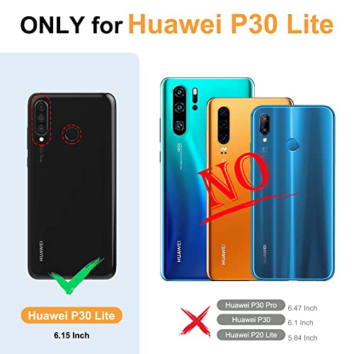 Coque Huawei P30 Lite bleue en cuir avec verre trempé inclus - 7