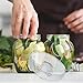 HEMOTON Flour Container Glass Glass Weights with Handle: 2pcs Clear Glass Fermenting Lid Traditional Pickle Jar Lid Cover for Wide Mouth Mason Jars 10cm Airtight Glass Jars