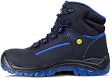 CERTIFICADO EN ISO 20345. S3 SRC - ESD. Bota de trabajo con DESCARGA ELECTROSTÁTICA ESD y de seguridad. Piel de Nobuk.