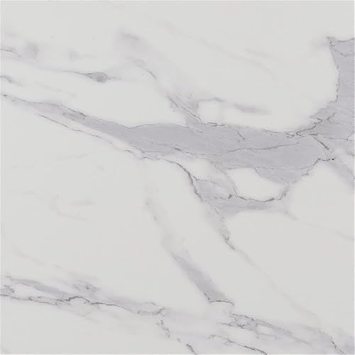 Miniatura 5 de Pemberly Row Mesa de centro cuadrada moderna en mármol blanco sintético