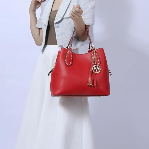 Image of MKF Collection Crossbody Hobo Bag for Womens Fashion - PU Leather Shoulder Purse - Top Handle Handbag by Mia k