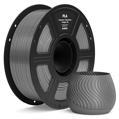 Image of ELEGOO PLA Filament 1.75mm Space Gray 1KG, 3D Printer Filament Dimensional Accuracy + /- 0.02mm, 1kg Spool(2.2lbs) Fit Most FDM 3D Printers