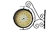 Moonrays 95005 Solar Powered LED Wall Clock and Thermometer, White
