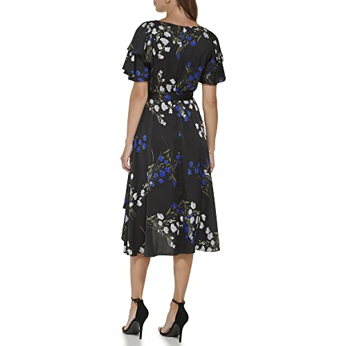 DKNY-Womens-Flutter-Sleeve-Fuax-Wrap-Dress