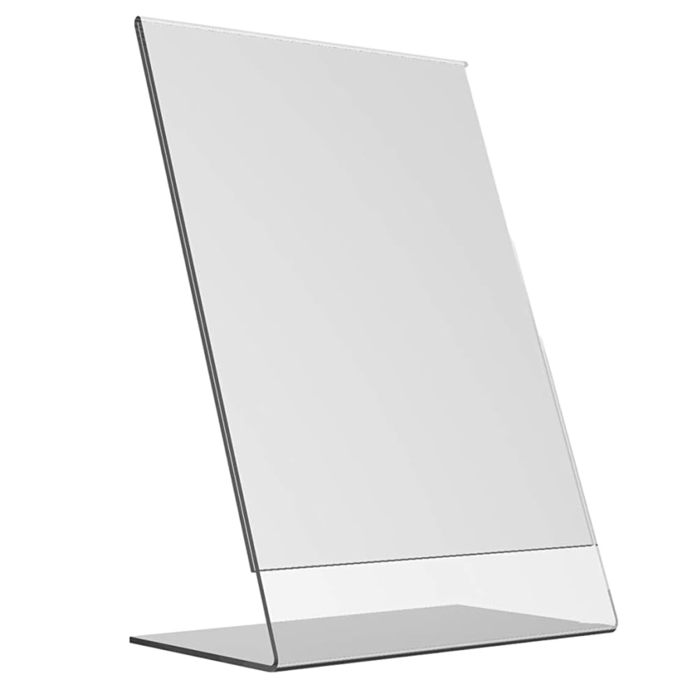 A4 Vertical Design L-Shape Transparent Acrylic Label Sign Holder
