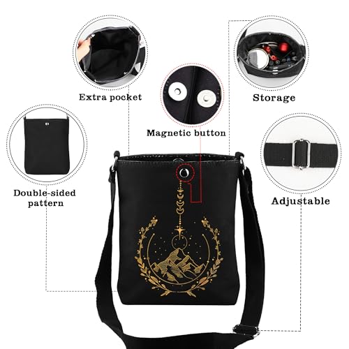 AKTAP A Court Of Thorns And Roses Gifts for Book Lover Tote Bag City of Starlight Night Court Gift for The Rhysand Fan (Night Court Crossbody Bag) - Image 3