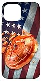 Shattered Clay skeet trap shooting american flag Case for iPhone 15