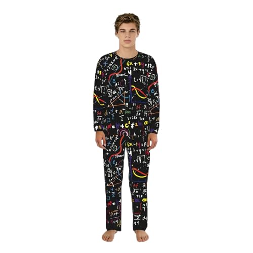 Ensemble pyjama manches longues homme formule mathématique thermorégulateur et doux du S au 3XL