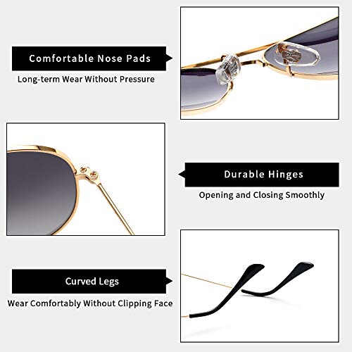Image of grey jack Polarized Aviator Sunglasses lightweight Stylish Glasses for Men Women UV Protection S110102