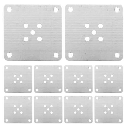 TIKODIDA Placa de Fijación de Metal para Patas de Muebles 10 Unidades Soporte Resistente para Reparación y Montaje en Muebles de Sala y Comedor