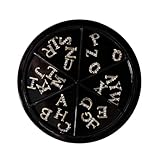 Mobestech 52 Stück Teiliges Nagelkunst Buchstaben charms aus Glänzendem DIY Nageldekorationen für...