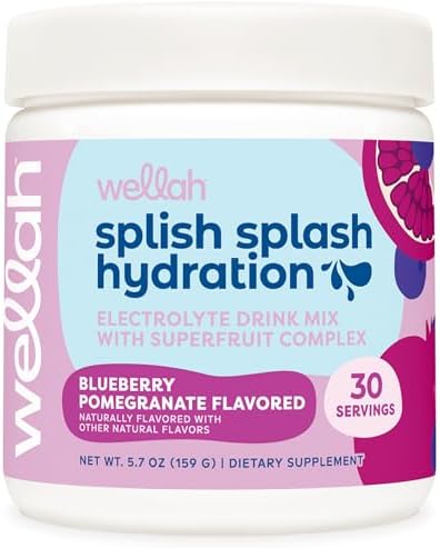 Splish Splash Hydration Electrolyte Drink Mix (Blueberry Pomegranate Flavored, 30 Servings)