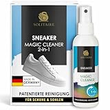 SOLITAIRE Sneaker Magic Cleaner, 100 ml, 2-in-1 Reinigungsspray (Midsole und Upper Cleaner), biologisch abbaubarer Sneaker Cleaner, Wasserbasiert, Oeko-Tex® zertifiziert, Made in Germany