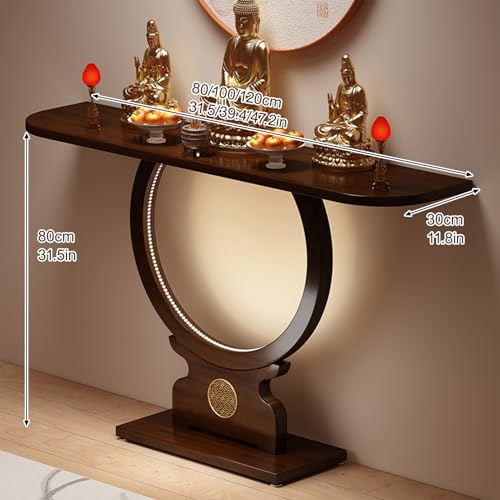 Mesa de meditación de madera con altar de puja versátil 3