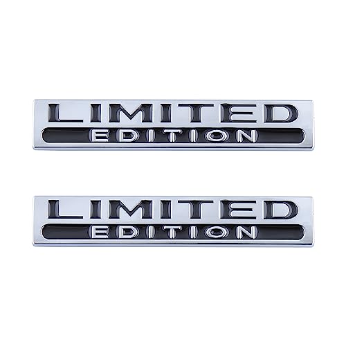 Image of 2X Limited Edition Emblem Decal Racing Sport Badge 3D Metal Sticker Accessories with Adhesive Tapes for Car Motor Truck for A3 A4 L A6L Q5 Q3(Silver-Black)