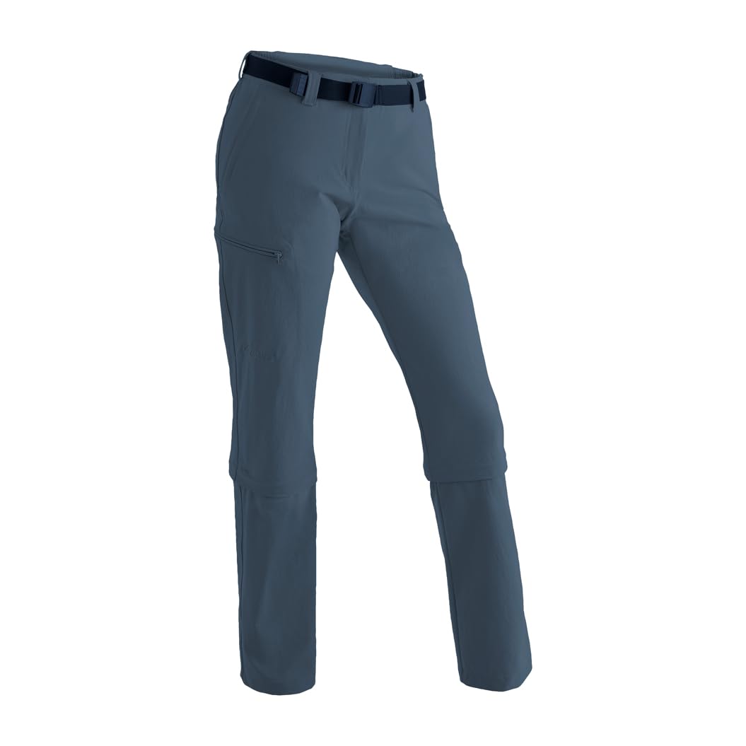 Maier Sports Arolla, Damen Wanderhose, Wasserabweisende Outdoorhose für Trekking und Hiking, Praktische Zipp-Off-Funktion, PFC-frei, mSTRETCH pro 4 & Dryprotec, Grau, 48 (W40/L32)