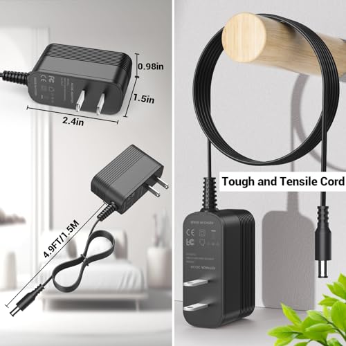 Power Cord for Portable Car Jump Starters: 15V 1A