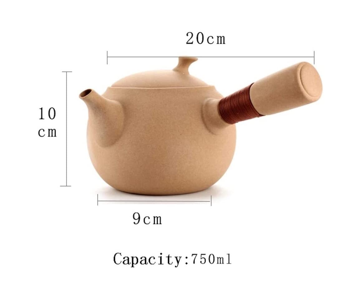 Dzbanki, Ceramiczny czajniczek 750 ml boczny uchwyt z zaparzaczem do parzenia luźnej herbaty liściastej akcesoria domowe prezent Bezpieczny Dzbanek do Herbaty