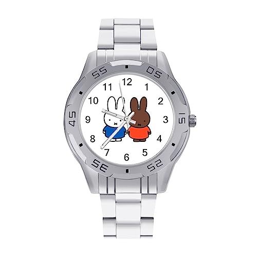 ミッフィー 腕時計 ウォッチ メンズ 時計 うで時計 ビジネス時計 アナログ腕時計 ビジネスウォッチ クオーツウォッチ ステンレスバンド 合金製 おしゃれ カジュアル シンプル時計 ファッション 個性的 軽量 電池式 ボックス付き プレゼント