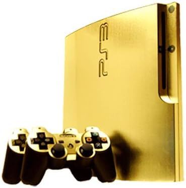 Brushed Gold - Vinyl Decal Mod Skin Kit by System Skins - Compatible with PlayStation 3 Slim Console