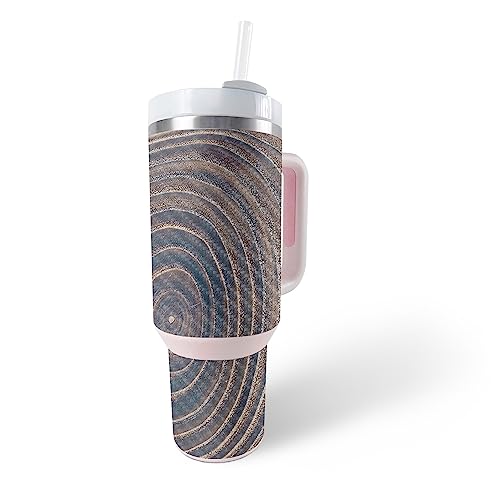Image of MightySkins Carbon Fiber Skin Compatible With Stanley The Quencher H2.0 FlowState 40 Oz Tumbler - Lifespan | Protective, Durable Textured Carbon Fiber Finish | Easy To Apply, Remove, and Change Styles