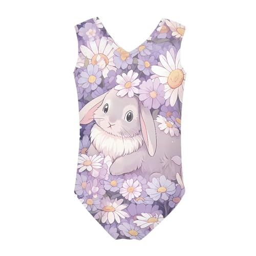 Image of Biyejit Girls Leotards Dance Sport Wear Gymnastics One-Piece Swimwear for Kids 3-14 Years